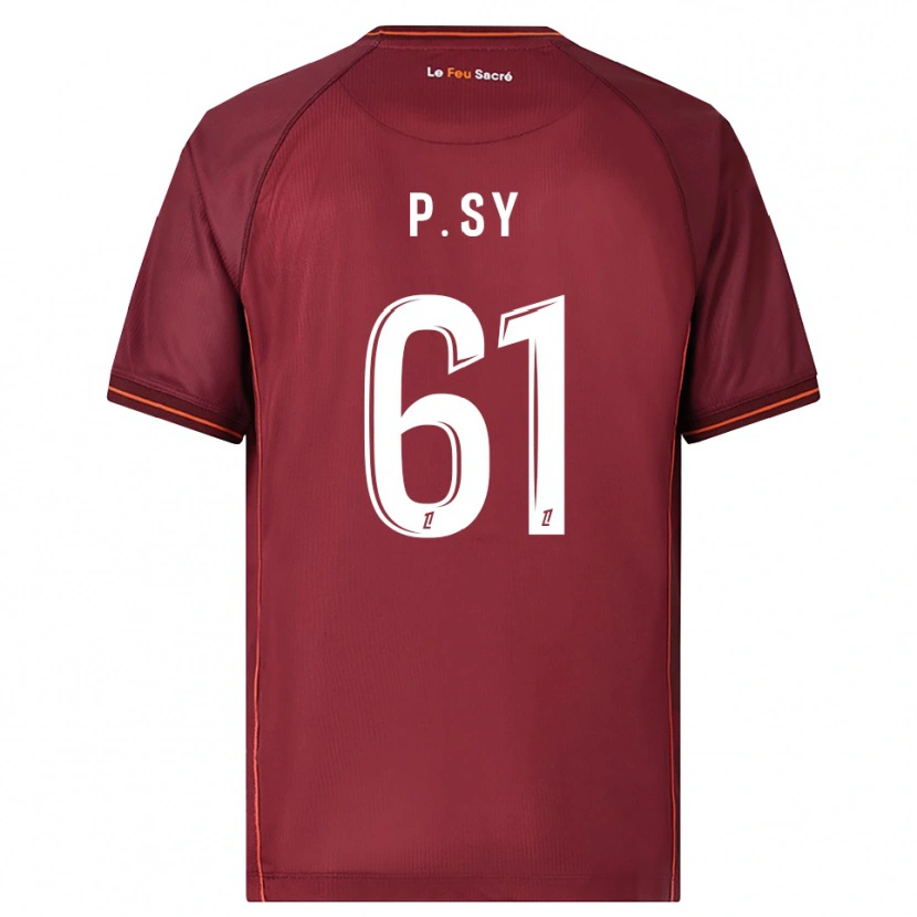 Danxen Kinderen Pape Sy #61 Bordeaux Wit Thuisshirt Thuistenue 2025/26 T-Shirt