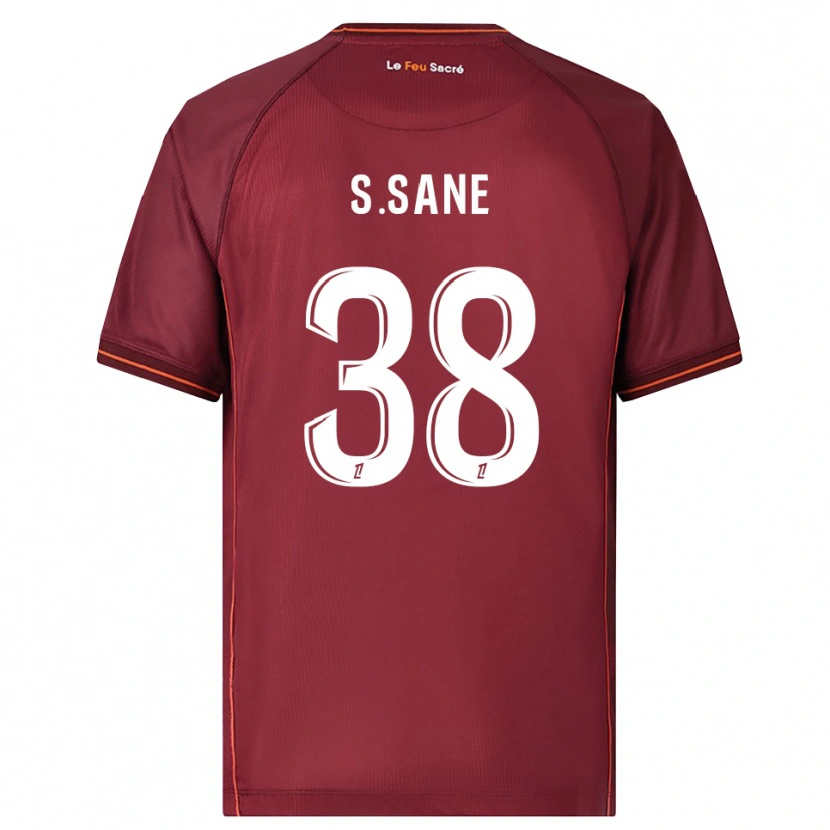 Danxen Kinderen Sadibou Sané #38 Bordeaux Wit Thuisshirt Thuistenue 2025/26 T-Shirt