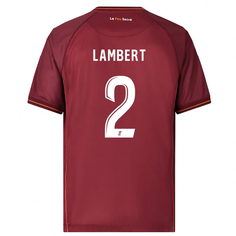 Danxen Kinderen Anaïs Lambert #2 Bordeaux Wit Thuisshirt Thuistenue 2025/26 T-Shirt