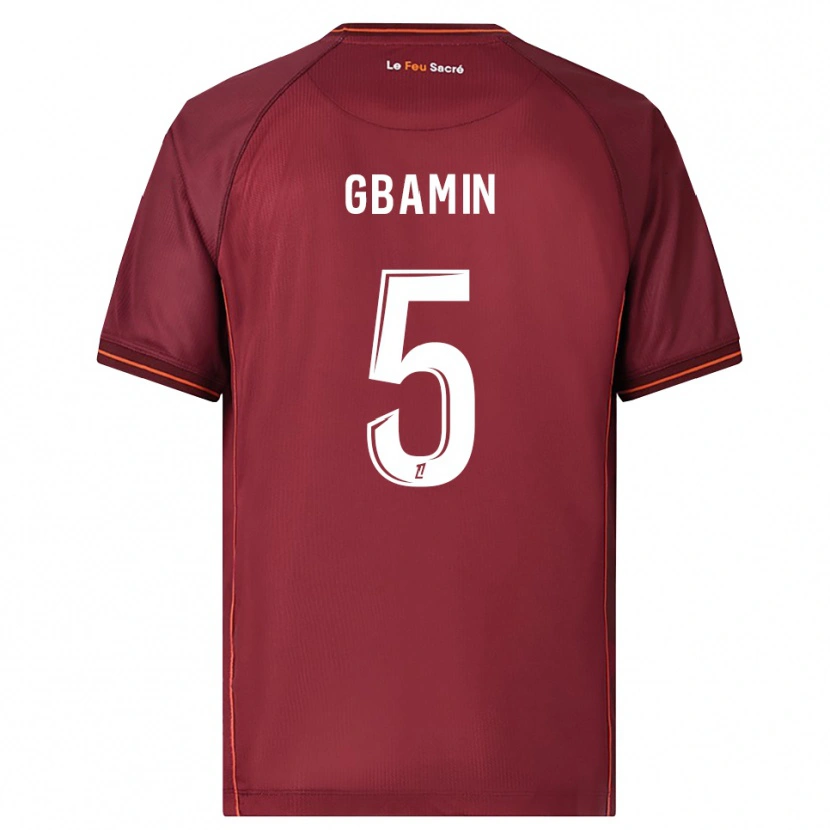 Danxen Kinderen Jean-Philippe Gbamin #5 Bordeaux Wit Thuisshirt Thuistenue 2025/26 T-Shirt
