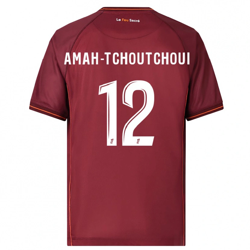 Danxen Kinderen Marco Amah-Tchoutchoui #12 Bordeaux Wit Thuisshirt Thuistenue 2025/26 T-Shirt