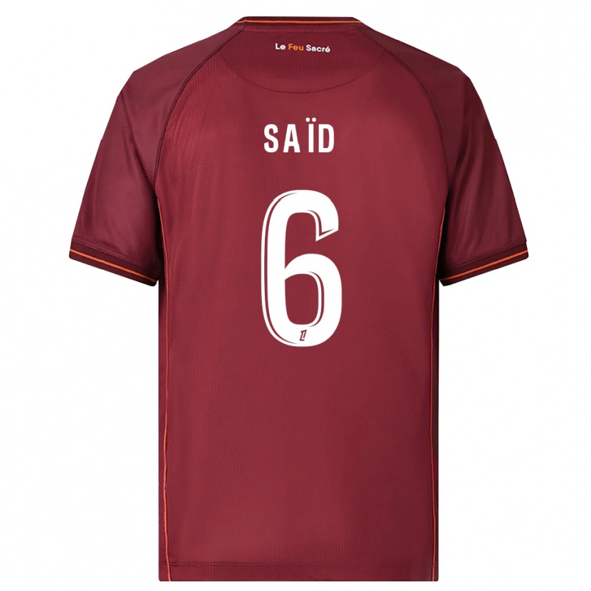 Danxen Kinderen Maoulida Saïd #6 Bordeaux Wit Thuisshirt Thuistenue 2025/26 T-Shirt