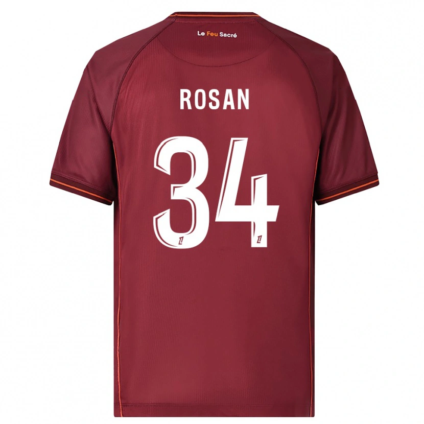 Danxen Kinderen Kaylia Rosan #34 Bordeaux Wit Thuisshirt Thuistenue 2025/26 T-Shirt