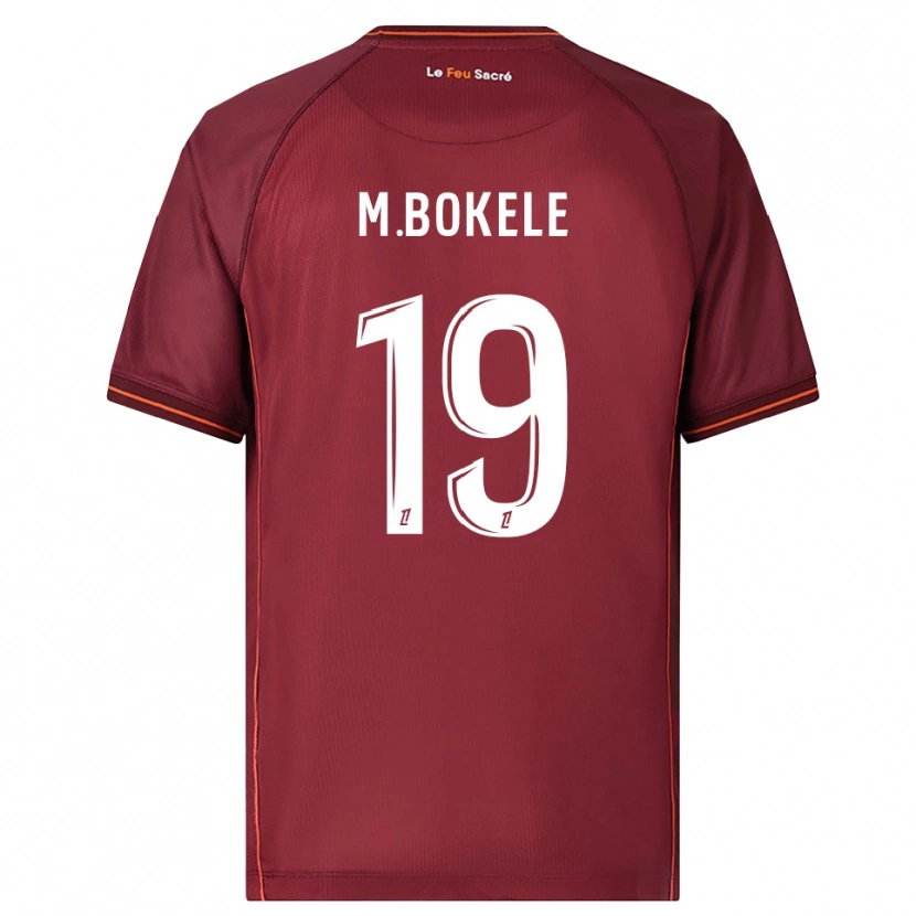 Danxen Kinderen Morgan Bokele #19 Bordeaux Wit Thuisshirt Thuistenue 2025/26 T-Shirt