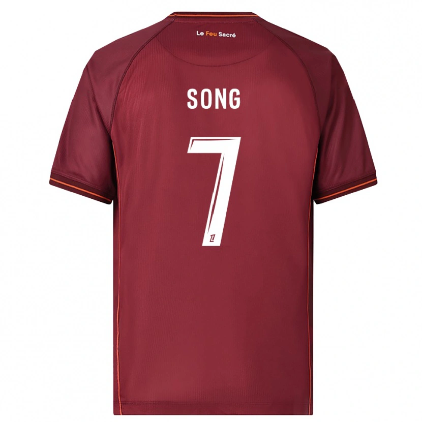 Danxen Kinderen Bryan Song #7 Bordeaux Wit Thuisshirt Thuistenue 2025/26 T-Shirt