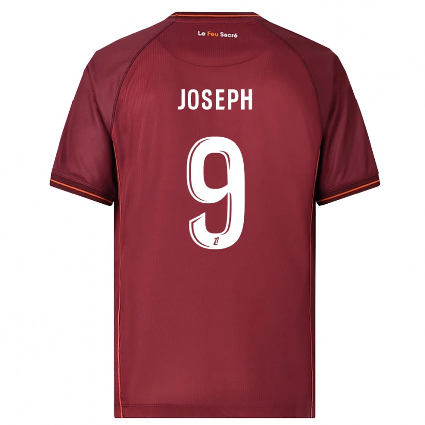 Danxen Kinderen Amélie Joseph #9 Bordeaux Wit Thuisshirt Thuistenue 2025/26 T-Shirt