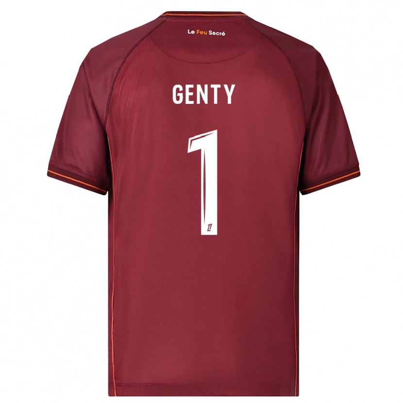 Danxen Kinderen Julie Genty #1 Bordeaux Wit Thuisshirt Thuistenue 2025/26 T-Shirt