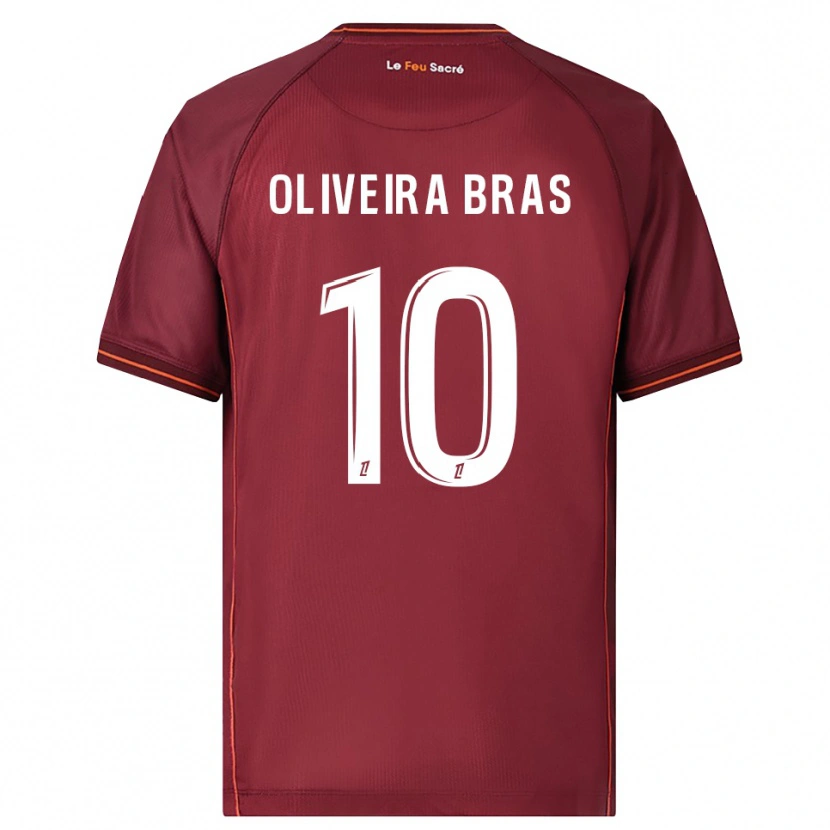 Danxen Kinderen Luisa Oliveira Bras #10 Bordeaux Wit Thuisshirt Thuistenue 2025/26 T-Shirt