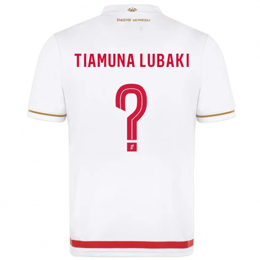 Danxen Kinderen Loïc Tiamuna Lubaki #0 Rood Wit Thuisshirt Thuistenue 2025/26 T-Shirt