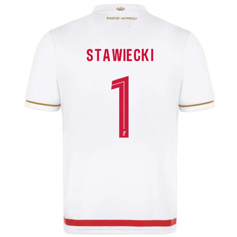 Danxen Kinderen Jules Stawiecki #1 Rood Wit Thuisshirt Thuistenue 2025/26 T-Shirt