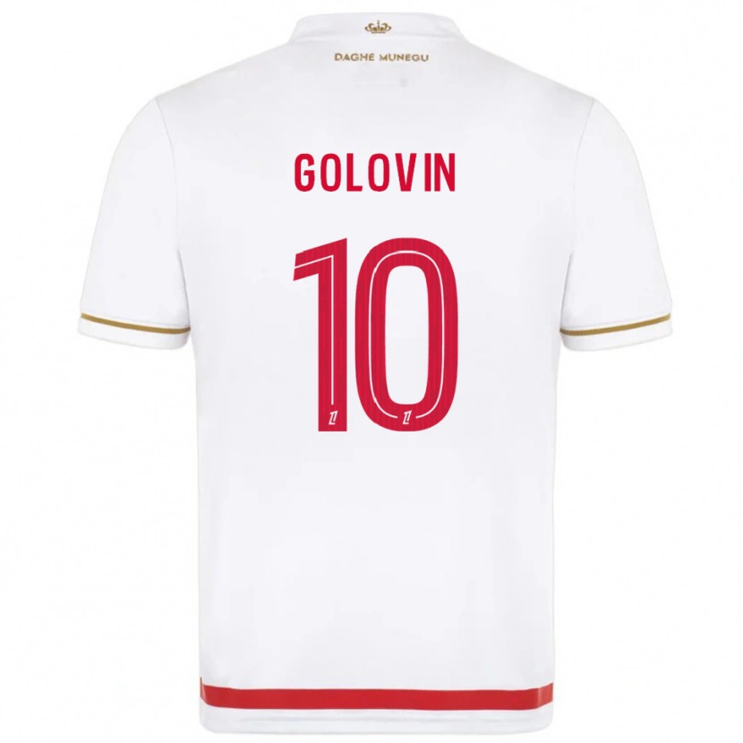 Danxen Kinderen Aleksandr Golovin #10 Rood Wit Thuisshirt Thuistenue 2025/26 T-Shirt
