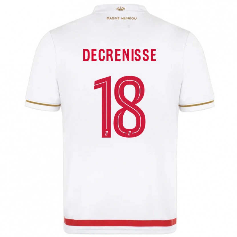 Danxen Kinderen Axel Decrenisse #18 Rood Wit Thuisshirt Thuistenue 2025/26 T-Shirt