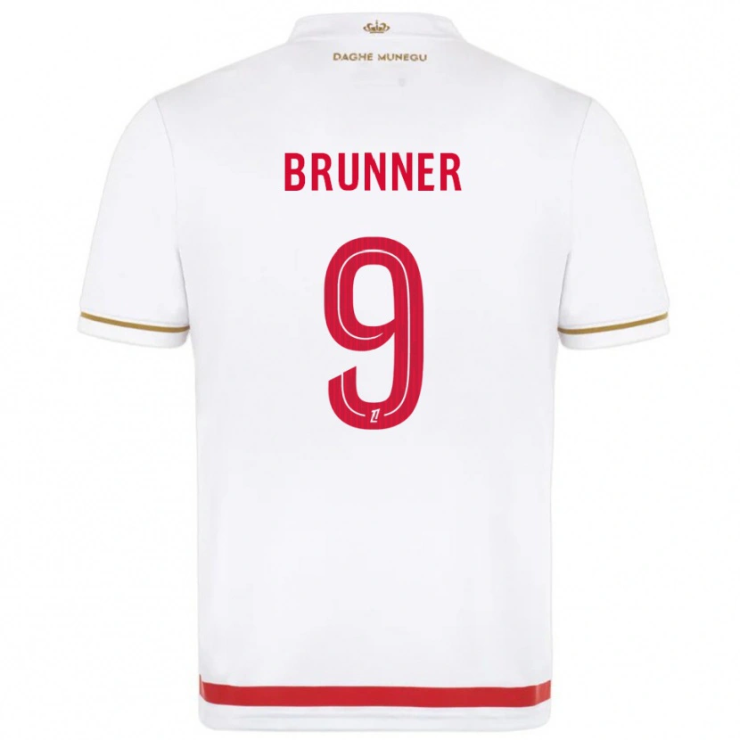 Danxen Kinderen Paris Brunner #9 Rood Wit Thuisshirt Thuistenue 2025/26 T-Shirt