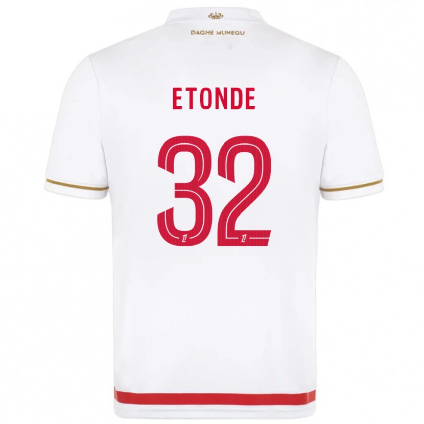Danxen Kinderen Romaric Etonde #32 Rood Wit Thuisshirt Thuistenue 2025/26 T-Shirt