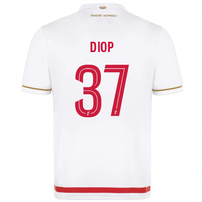 Danxen Kinderen Edan Diop #37 Rood Wit Thuisshirt Thuistenue 2025/26 T-Shirt