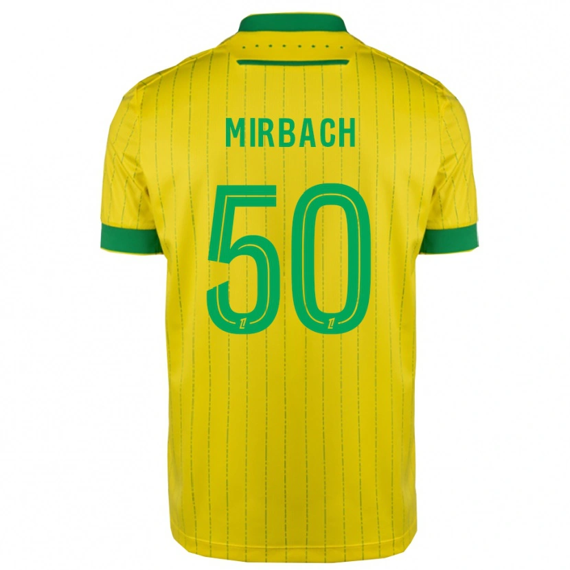 Danxen Kinderen Alexis Mirbach #50 Geel Groen Thuisshirt Thuistenue 2025/26 T-Shirt