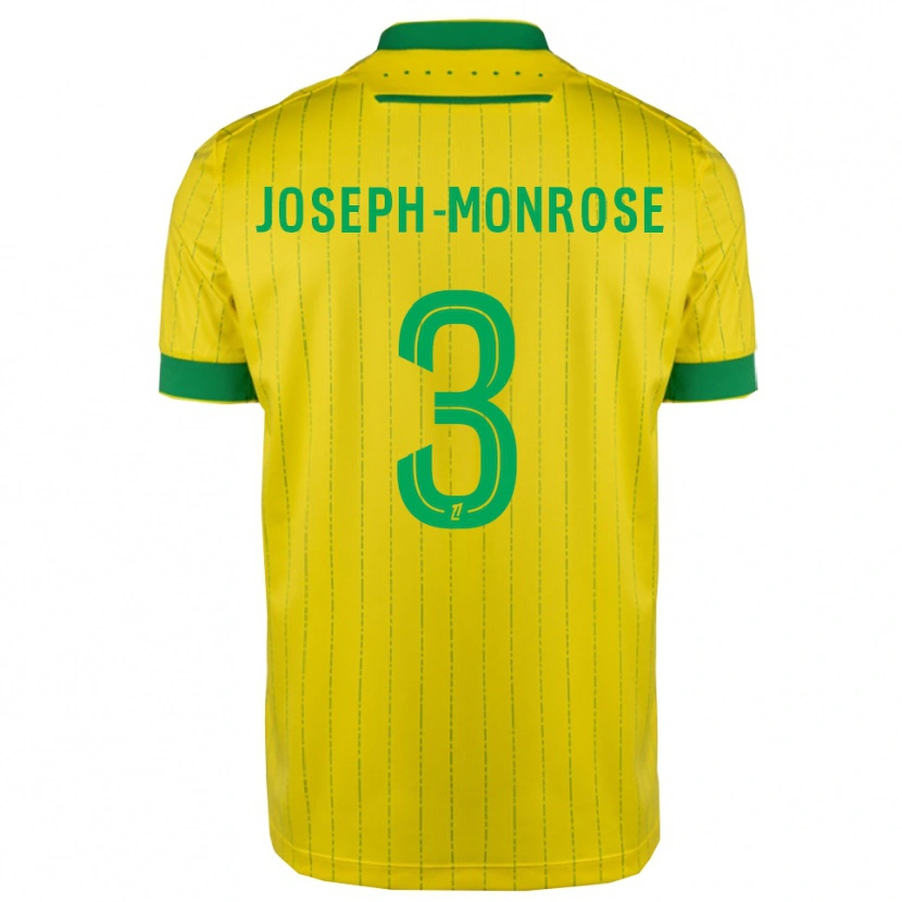 Danxen Kinderen Florian Joseph-Monrose #3 Geel Groen Thuisshirt Thuistenue 2025/26 T-Shirt