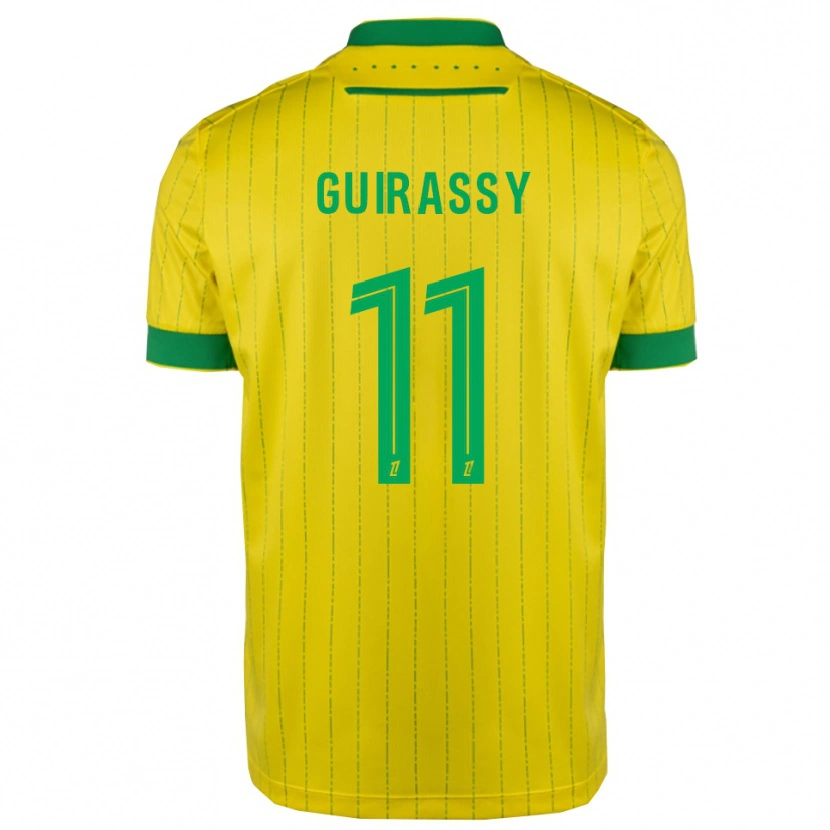Danxen Kinderen Herba Guirassy #11 Geel Groen Thuisshirt Thuistenue 2025/26 T-Shirt