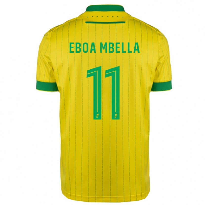 Danxen Kinderen Eden Eboa Mbella #11 Geel Groen Thuisshirt Thuistenue 2025/26 T-Shirt