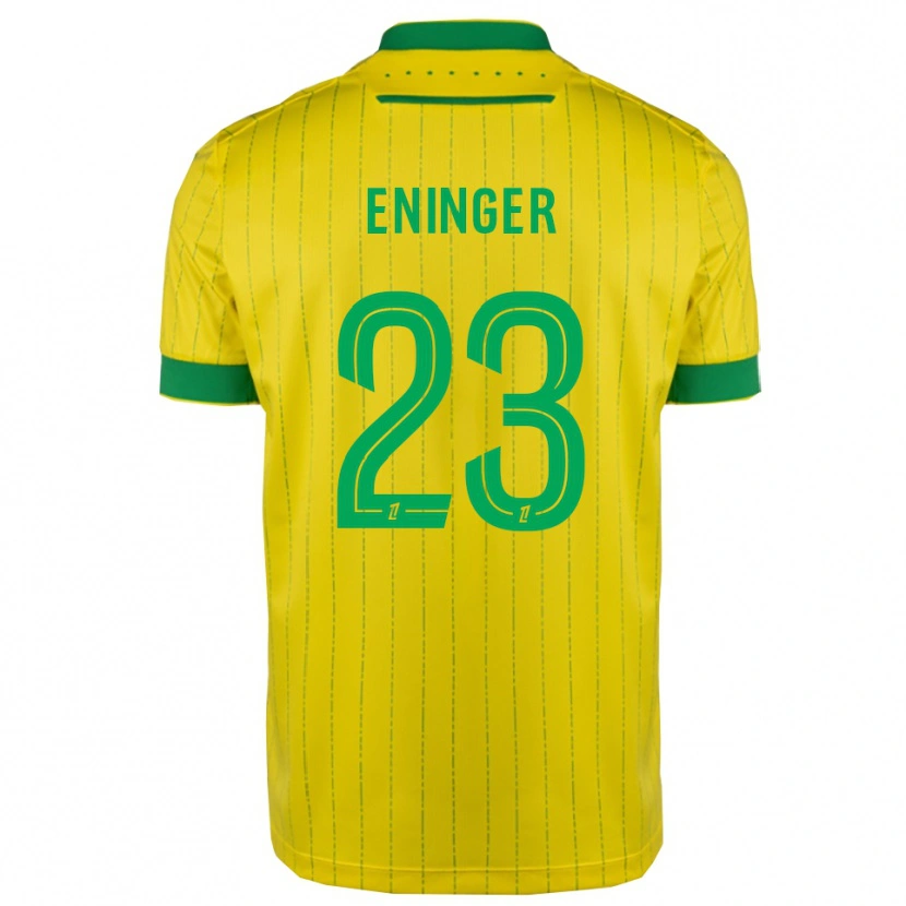 Danxen Kinderen Thelma Eninger #23 Geel Groen Thuisshirt Thuistenue 2025/26 T-Shirt