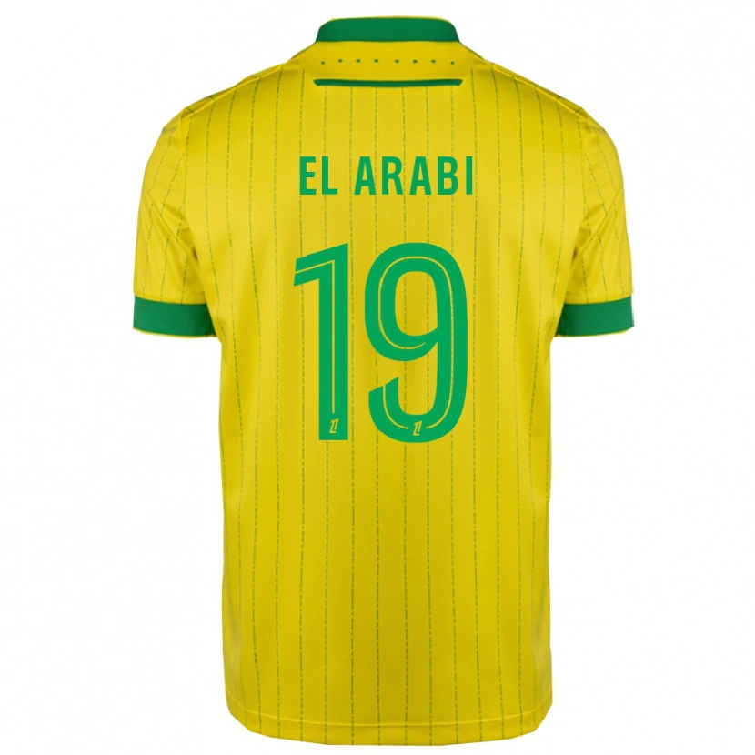Danxen Kinderen Youssef El Arabi #19 Geel Groen Thuisshirt Thuistenue 2025/26 T-Shirt