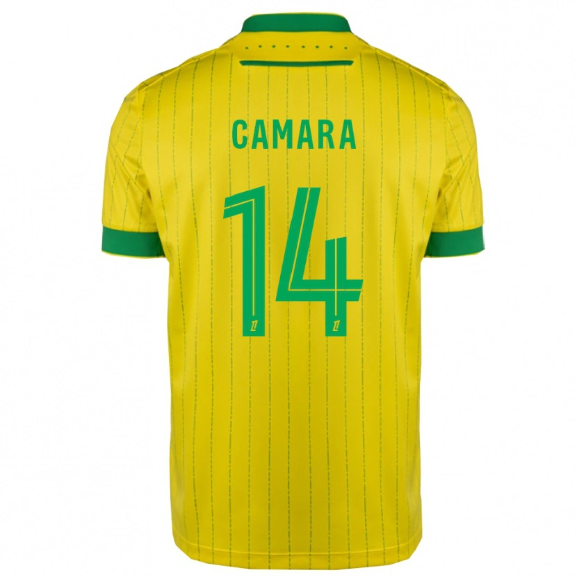 Danxen Kinderen Klaus Camara #14 Geel Groen Thuisshirt Thuistenue 2025/26 T-Shirt