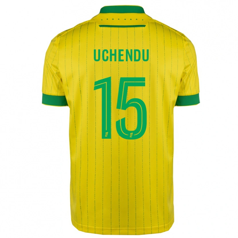 Danxen Kinderen Chinaza Uchendu #15 Geel Groen Thuisshirt Thuistenue 2025/26 T-Shirt