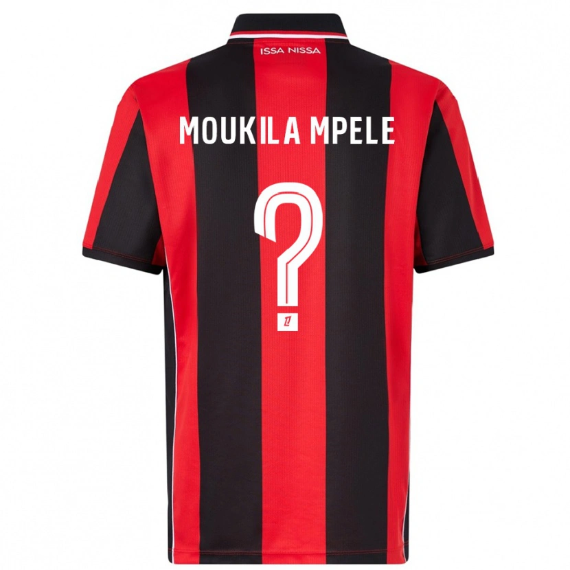 Danxen Kinderen Beny Moukila Mpele #0 Rood Zwart Thuisshirt Thuistenue 2025/26 T-Shirt