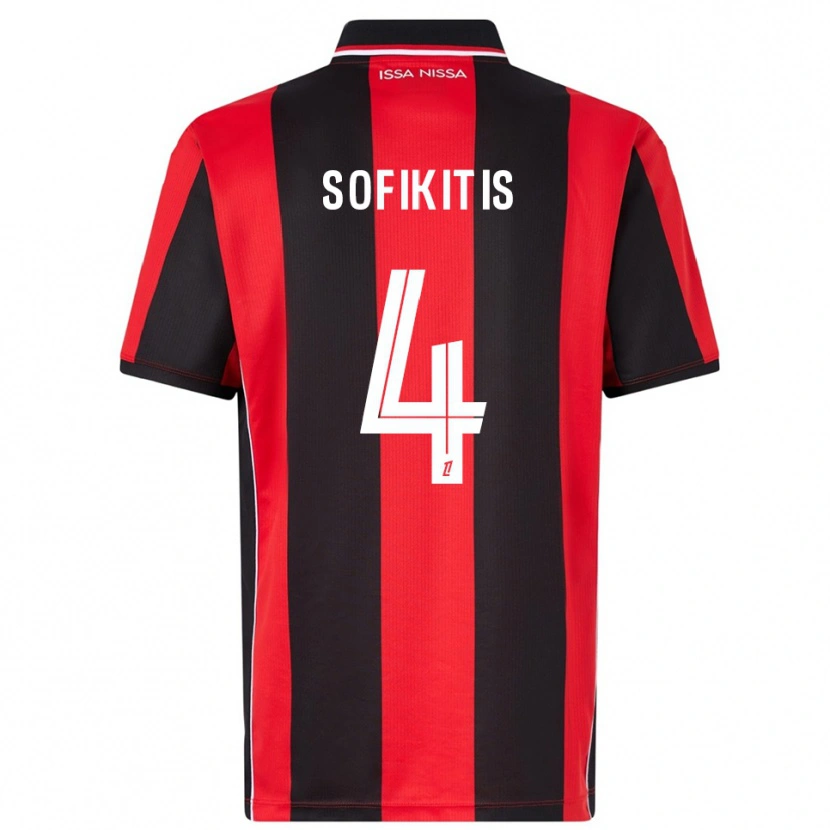 Danxen Kinderen Yanis Sofikitis #4 Rood Zwart Thuisshirt Thuistenue 2025/26 T-Shirt