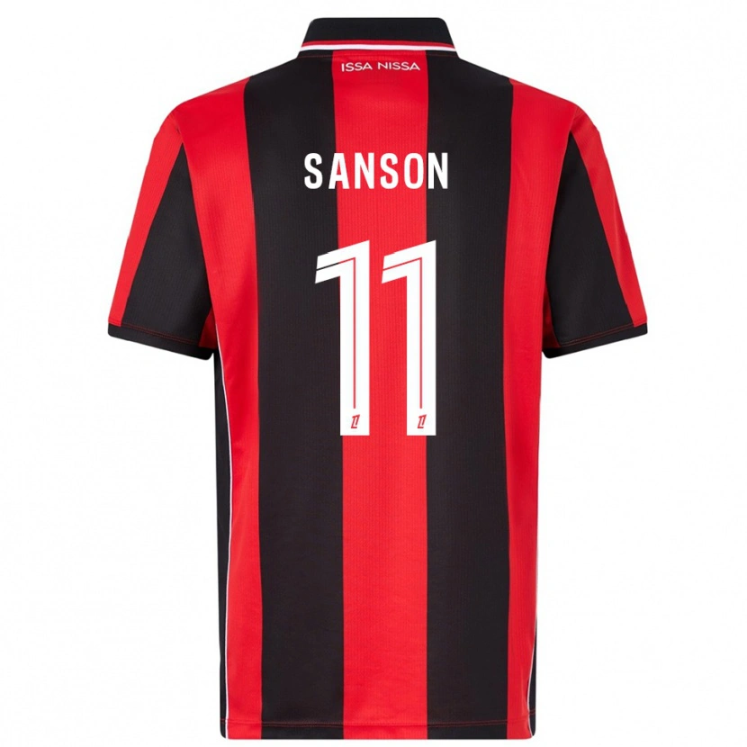 Danxen Kinderen Morgan Sanson #11 Rood Zwart Thuisshirt Thuistenue 2025/26 T-Shirt