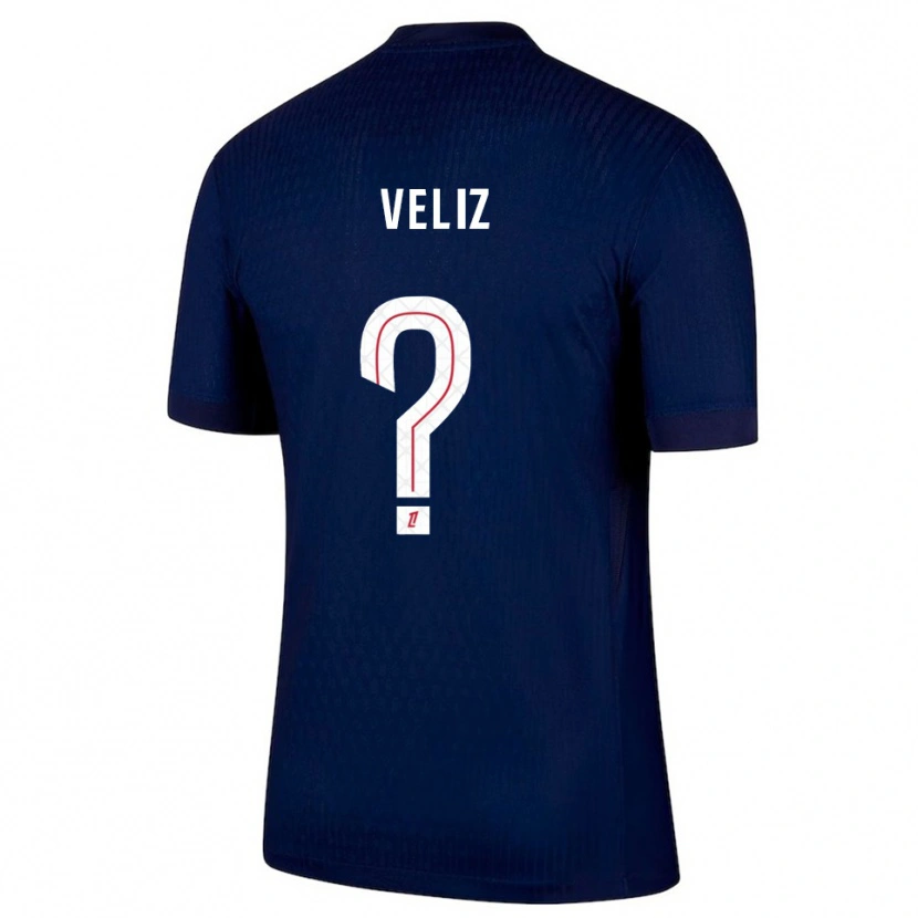 Danxen Kinderen Nehemiah Fernandez Veliz #0 Marineblauw Rood Thuisshirt Thuistenue 2025/26 T-Shirt
