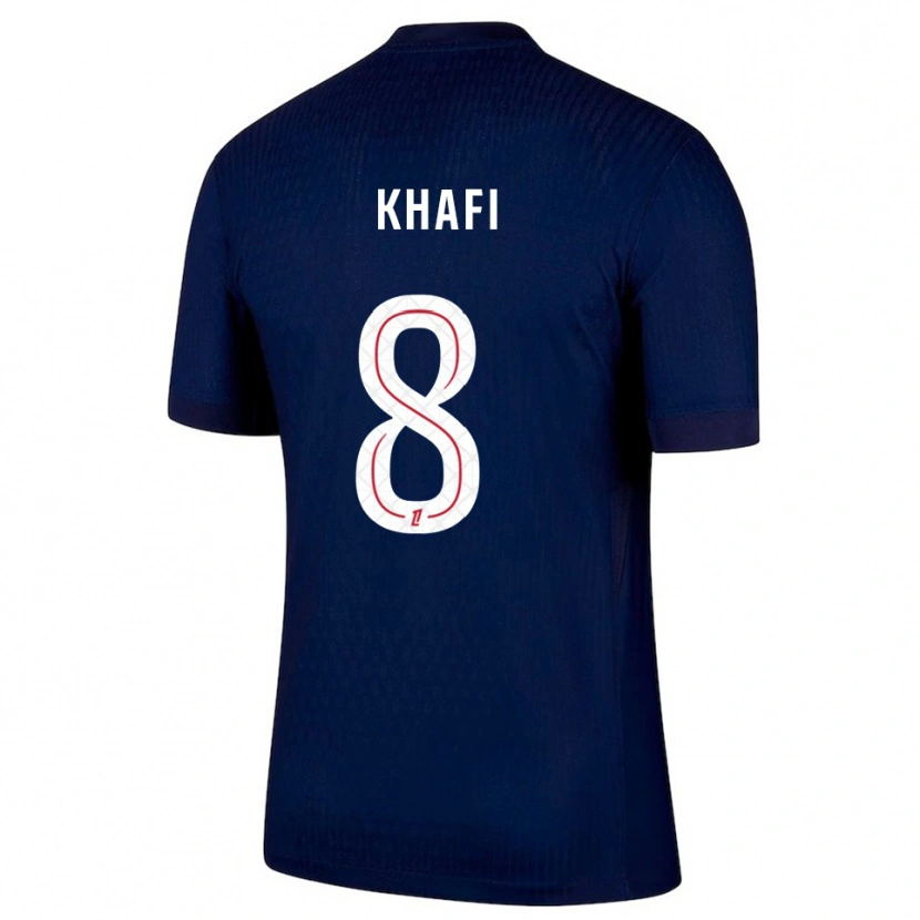 Danxen Kinderen Yanis Khafi #8 Marineblauw Rood Thuisshirt Thuistenue 2025/26 T-Shirt