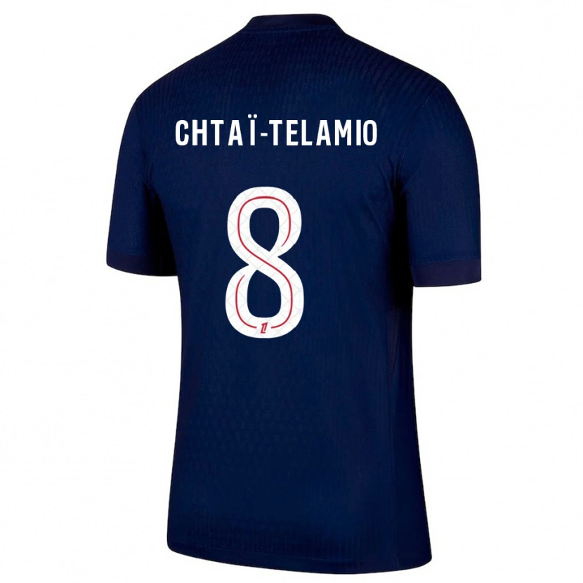 Danxen Kinderen Zayon Chtaï-Telamio #8 Marineblauw Rood Thuisshirt Thuistenue 2025/26 T-Shirt