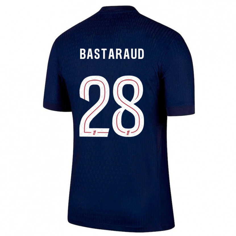 Danxen Kinderen Yanis Bastaraud #28 Marineblauw Rood Thuisshirt Thuistenue 2025/26 T-Shirt