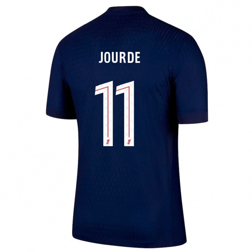 Danxen Kinderen Florianne Jourde #11 Marineblauw Rood Thuisshirt Thuistenue 2025/26 T-Shirt