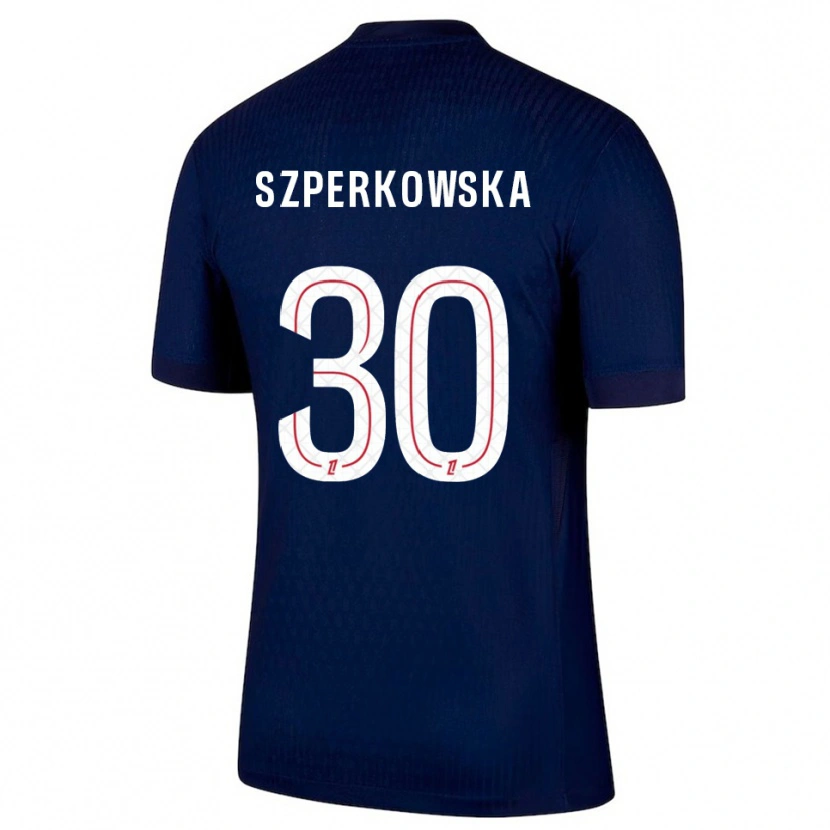 Danxen Kinderen Oliwia Szperkowska #30 Marineblauw Rood Thuisshirt Thuistenue 2025/26 T-Shirt