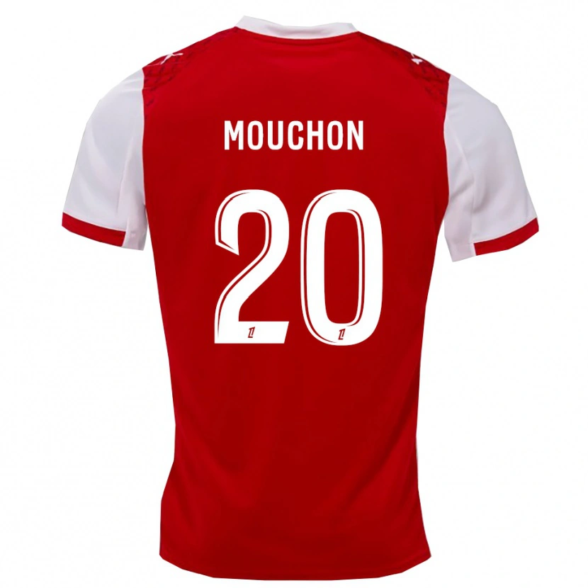 Danxen Kinderen Noemie Mouchon #20 Rood Wit Thuisshirt Thuistenue 2025/26 T-Shirt