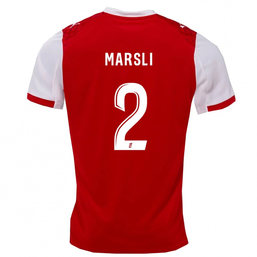 Danxen Kinderen Adam Marsli #2 Rood Wit Thuisshirt Thuistenue 2025/26 T-Shirt