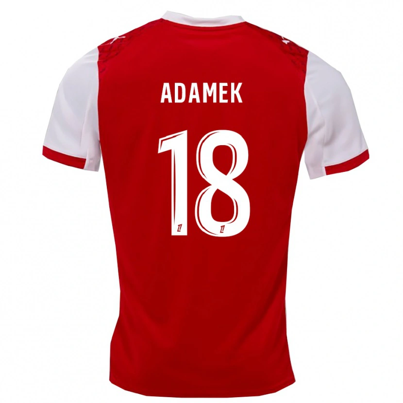 Danxen Kinderen Kayla Adamek #18 Rood Wit Thuisshirt Thuistenue 2025/26 T-Shirt