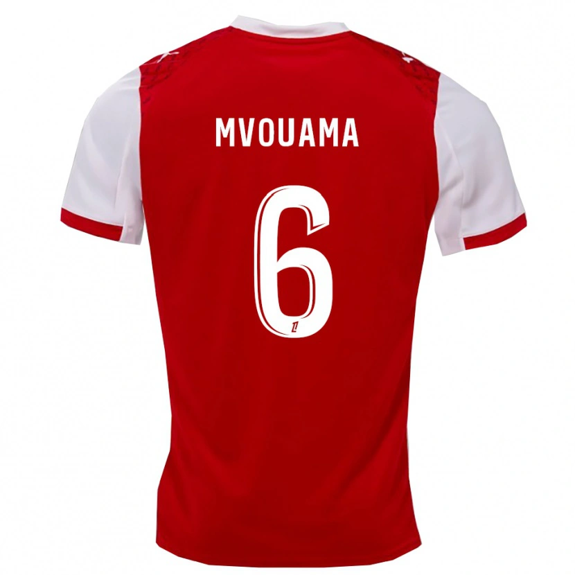 Danxen Kinderen Oliver Mvouama #6 Rood Wit Thuisshirt Thuistenue 2025/26 T-Shirt