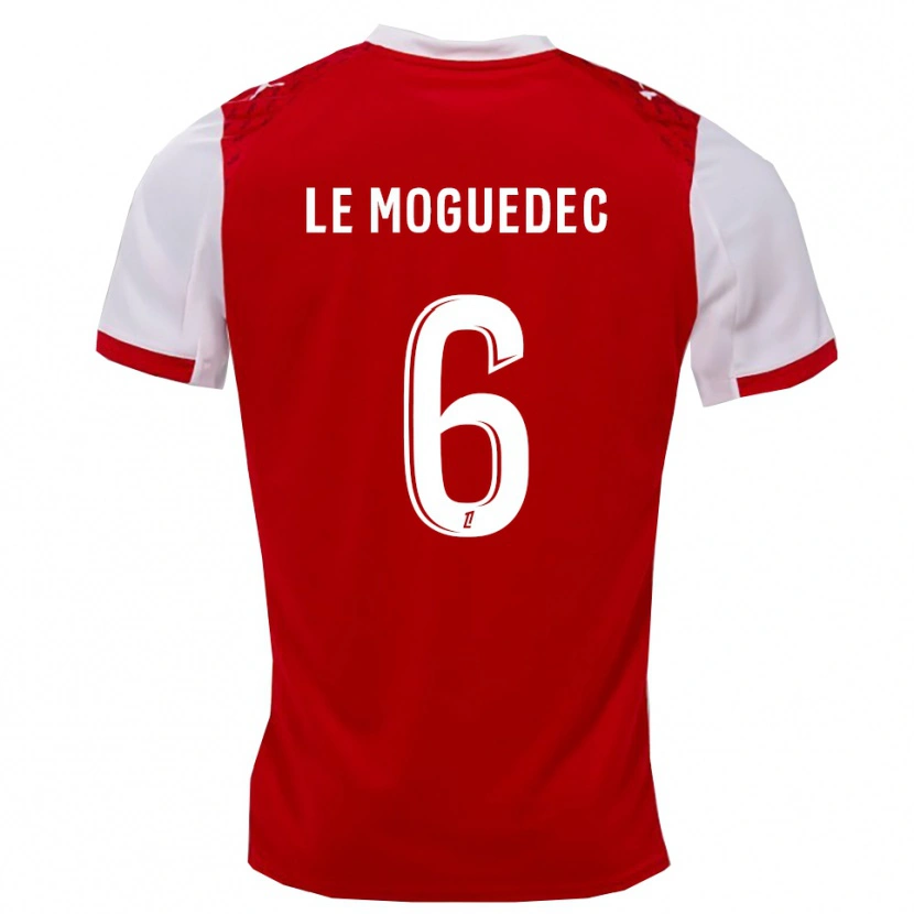 Danxen Kinderen Anaële Le Moguédec #6 Rood Wit Thuisshirt Thuistenue 2025/26 T-Shirt