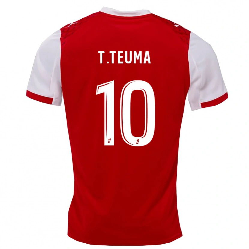 Danxen Kinderen Teddy Teuma #10 Rood Wit Thuisshirt Thuistenue 2025/26 T-Shirt