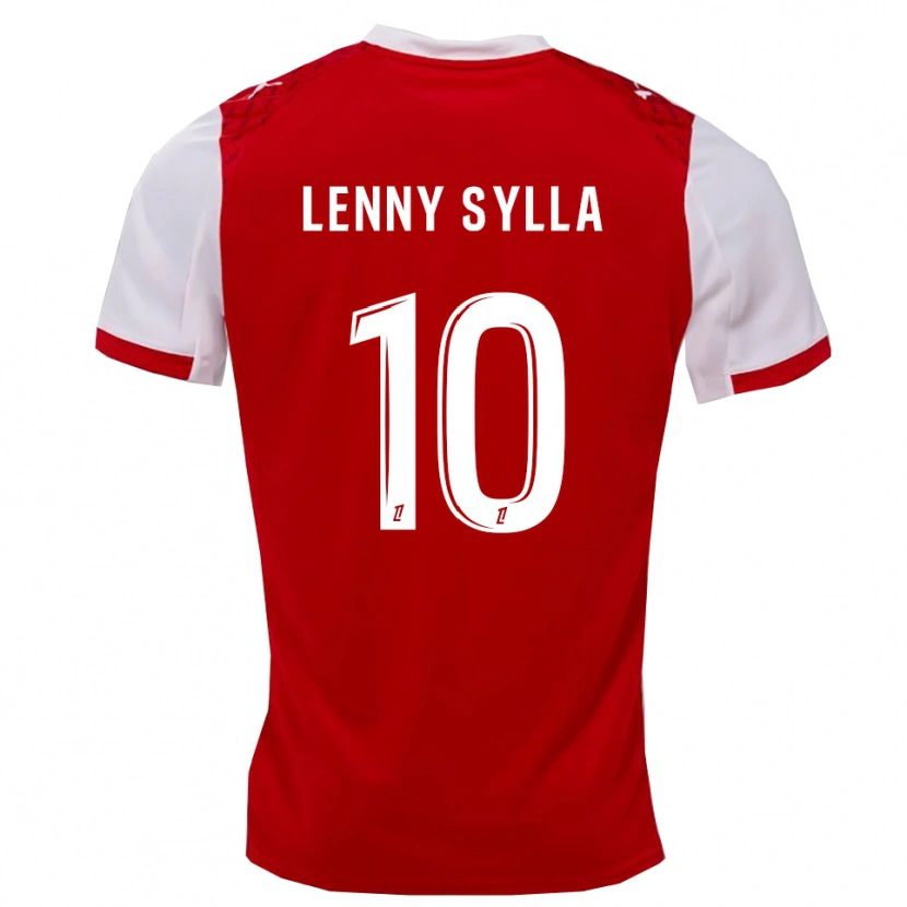 Danxen Kinderen Lenny Sylla #10 Rood Wit Thuisshirt Thuistenue 2025/26 T-Shirt