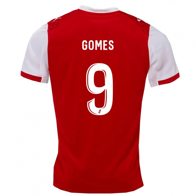 Danxen Kinderen Mélissa Gomes #9 Rood Wit Thuisshirt Thuistenue 2025/26 T-Shirt