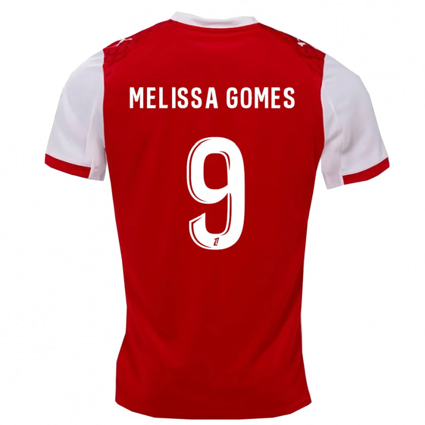 Danxen Kinderen Melissa Ferreira Gomes #9 Rood Wit Thuisshirt Thuistenue 2025/26 T-Shirt