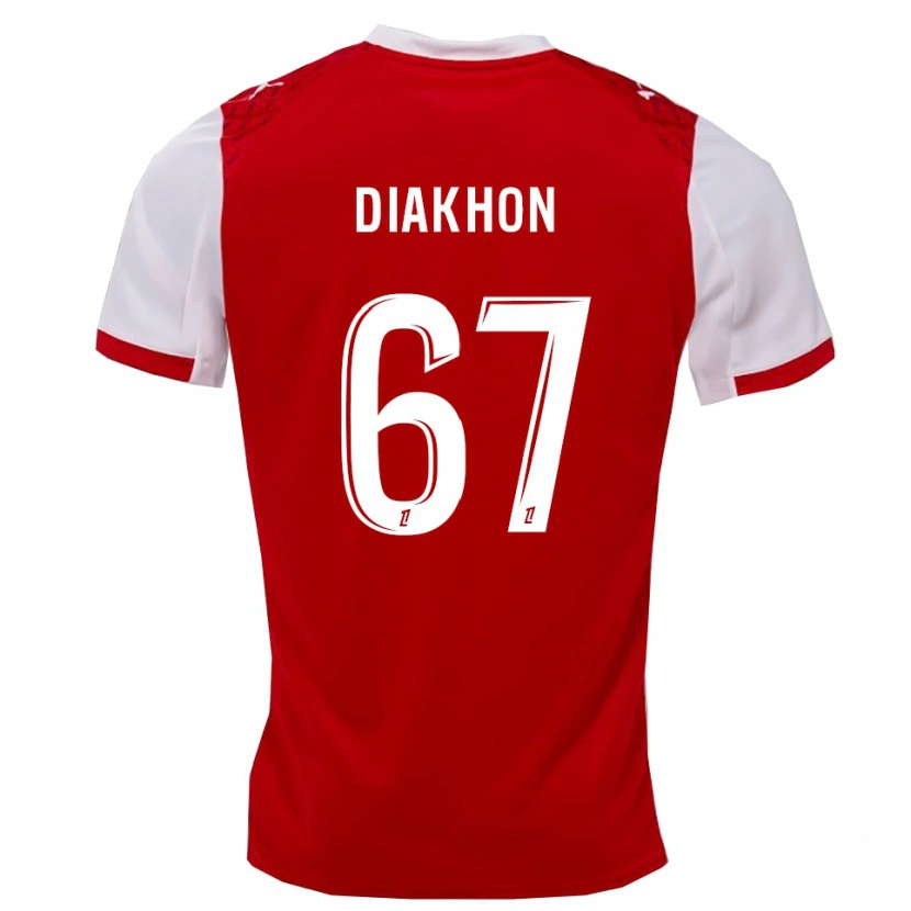 Danxen Kinderen Mamadou Diakhon #67 Rood Wit Thuisshirt Thuistenue 2025/26 T-Shirt