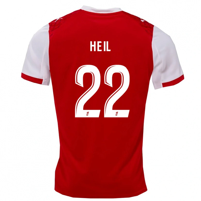 Danxen Kinderen Manon Heil #22 Rood Wit Thuisshirt Thuistenue 2025/26 T-Shirt