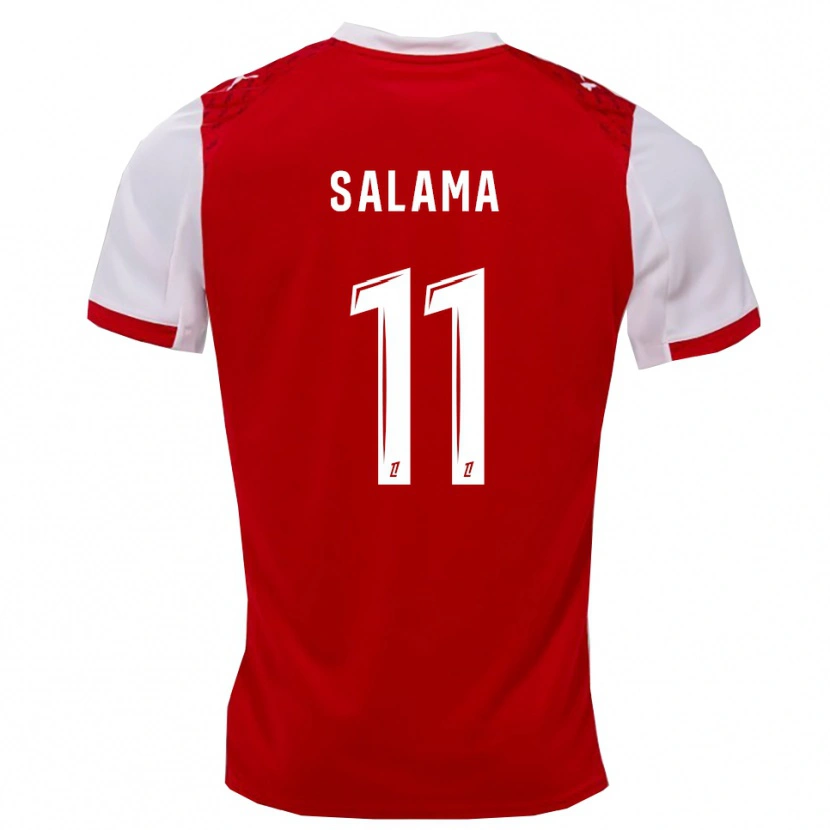 Danxen Kinderen Amine Salama #11 Rood Wit Thuisshirt Thuistenue 2025/26 T-Shirt