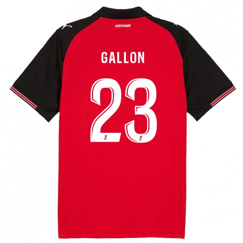 Danxen Kinderen Gauthier Gallon #23 Rood Zwart Thuisshirt Thuistenue 2025/26 T-Shirt