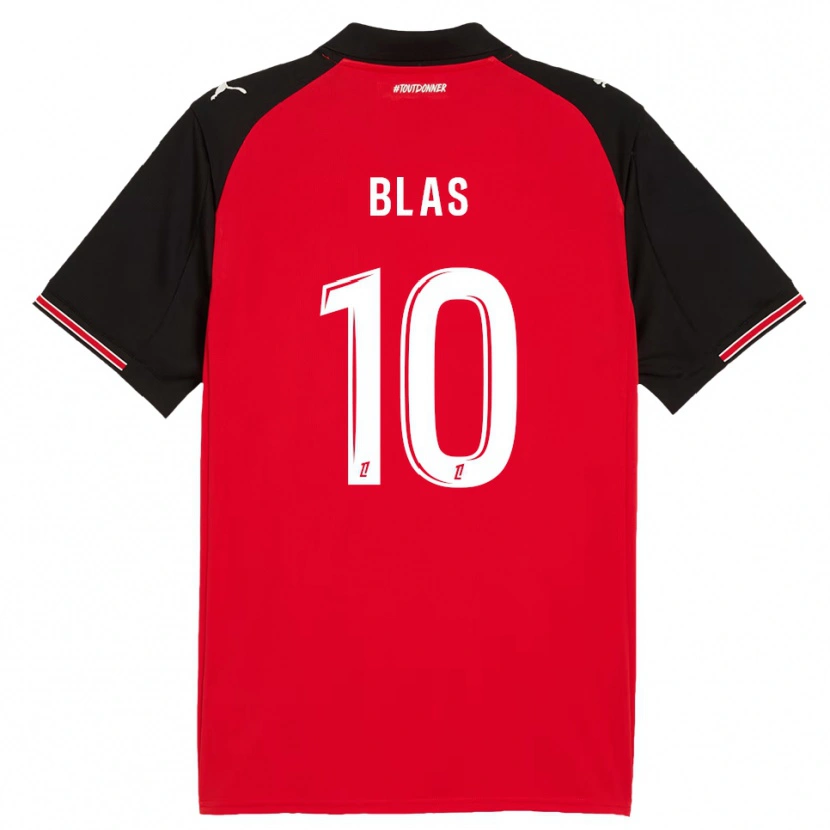 Danxen Kinderen Ludovic Blas #10 Rood Zwart Thuisshirt Thuistenue 2025/26 T-Shirt